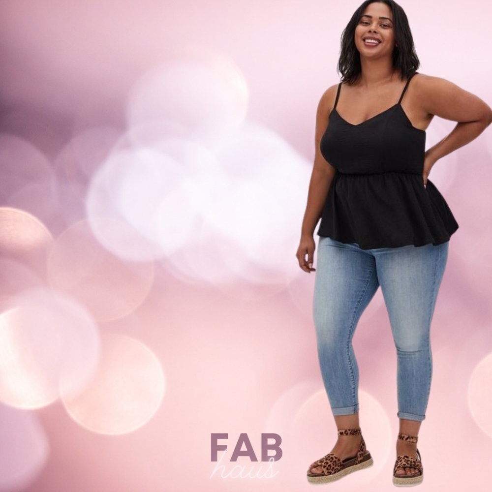 Torrid | Textured Satin Peplum Cami - image 2